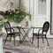 Flash Furniture Lourdes Thonet French Bistro Stacking Chair w/Arms, Blk and Wht PE Rattan and Black Alum Frame, 2PK 2-SDA-AD642002A-BKWH-BK-GG - alternate 10
